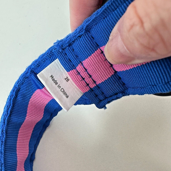 Abercrombie & Fitch Pink & Blue Stripe Canvas Belt Strap 28 - Picture 4 of 9